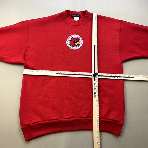 Vintage Louisville Cardinals Sweatshirt Adult Large Red University College 90s - Picture 5 of 8